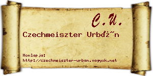 Czechmeiszter Urbán névjegykártya